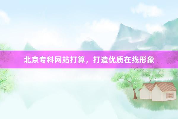 北京专科网站打算，打造优质在线形象