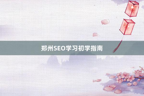 郑州SEO学习初学指南